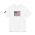 Flag Patch Unisex Jersey Short Sleeve Tee - White