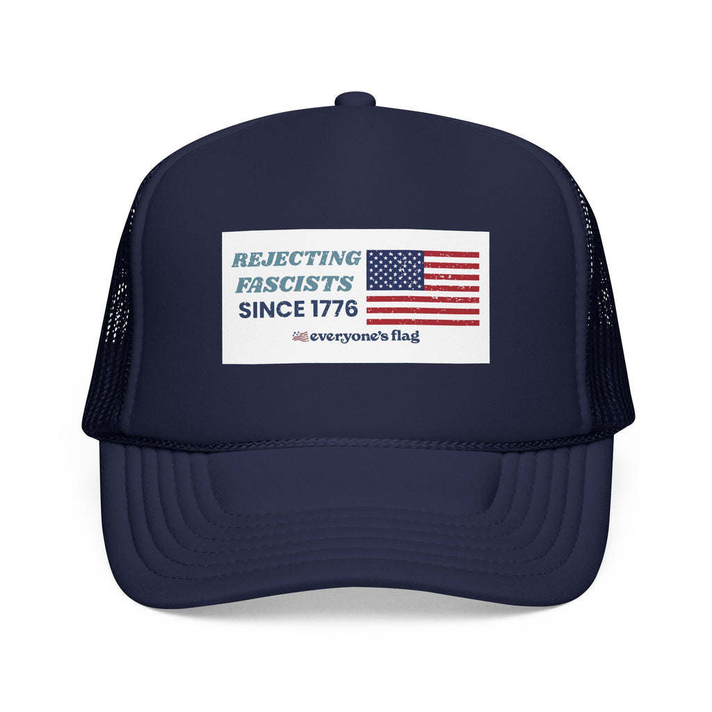 Resisting Fascists 250 yrs. Trucker Hat - White patch