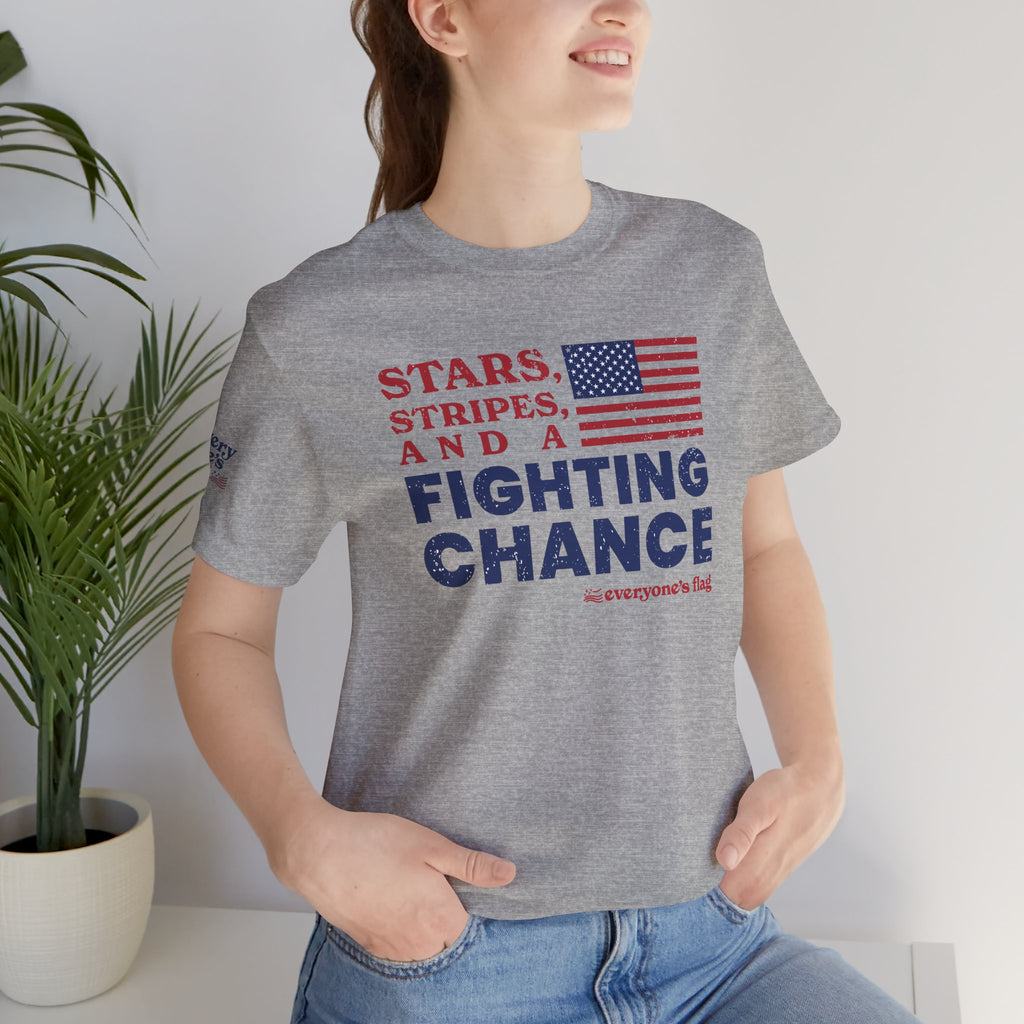 Fighting Chance Unisex Jersey Short Sleeve Tee - White