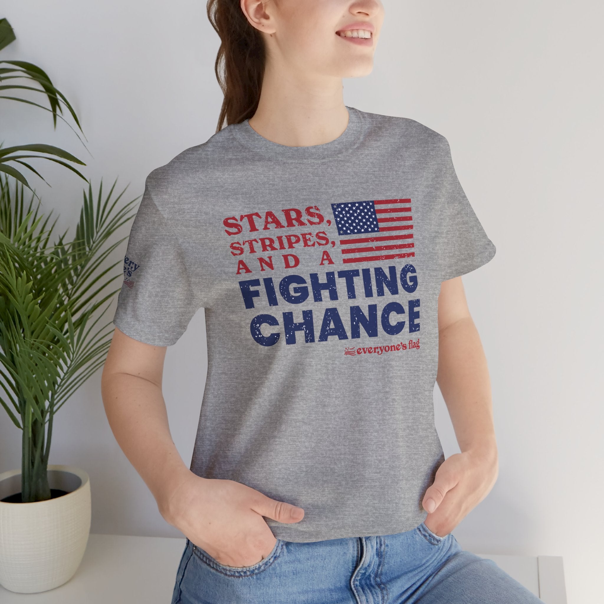 Fighting Chance Unisex Jersey Short Sleeve Tee - White