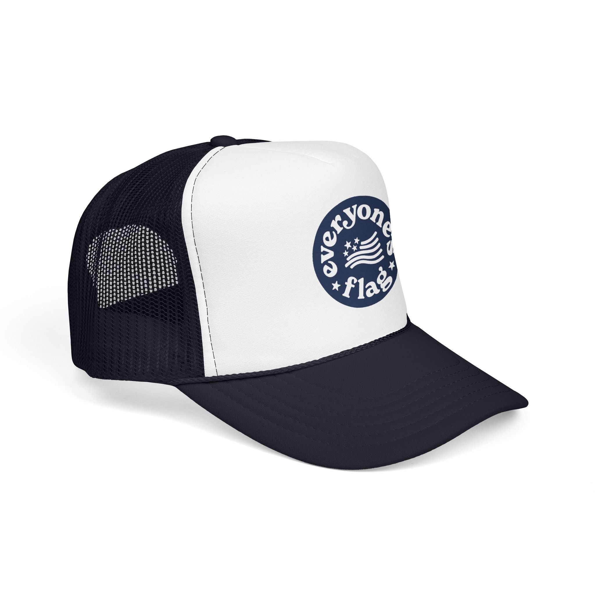 Vintage Trucker Hat - Peace Flag - Navy & Red