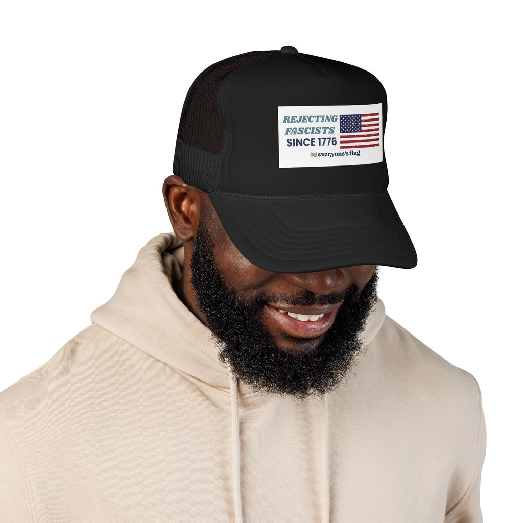 Resisting Fascists 250 yrs. Trucker Hat - White patch