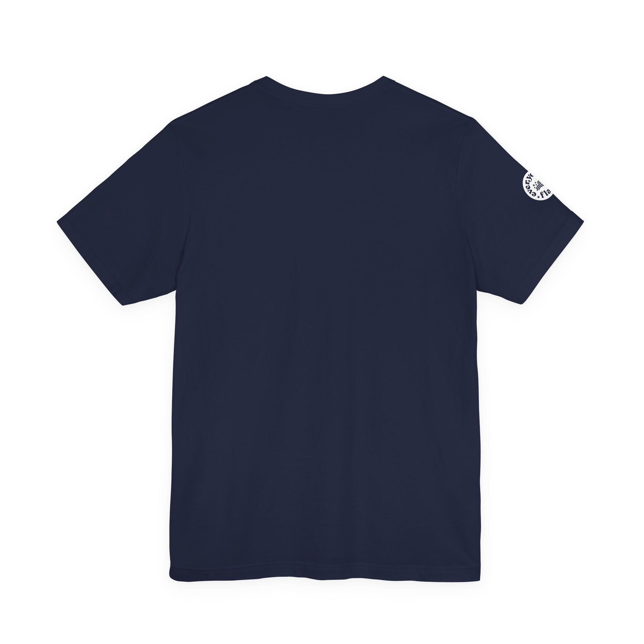Flag Patch Unisex Jersey Short Sleeve Tee - Navy & Red