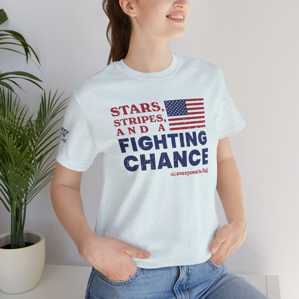 Fighting Chance Unisex Jersey Short Sleeve Tee - White