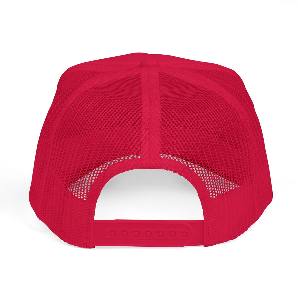 Flag Patch Trucker Hat - White & Navy