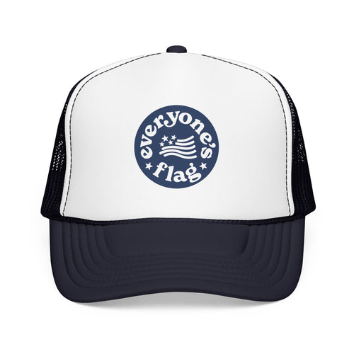 Everyone's Flag Logo patch Trucker Hat - Navy & Red