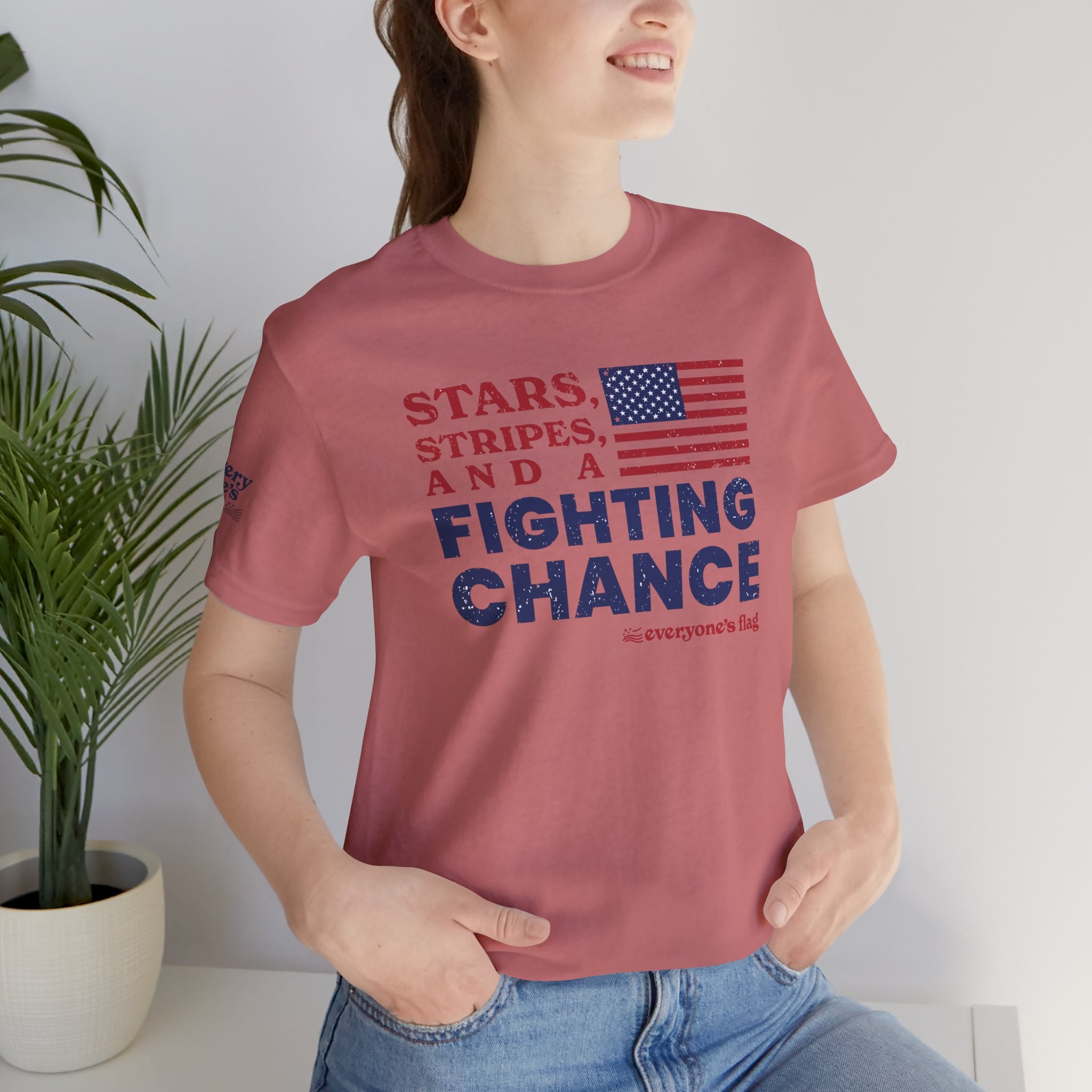 Fighting Chance Unisex Jersey Short Sleeve Tee - White