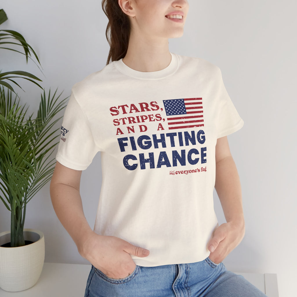 Fighting Chance Unisex Jersey Short Sleeve Tee - White