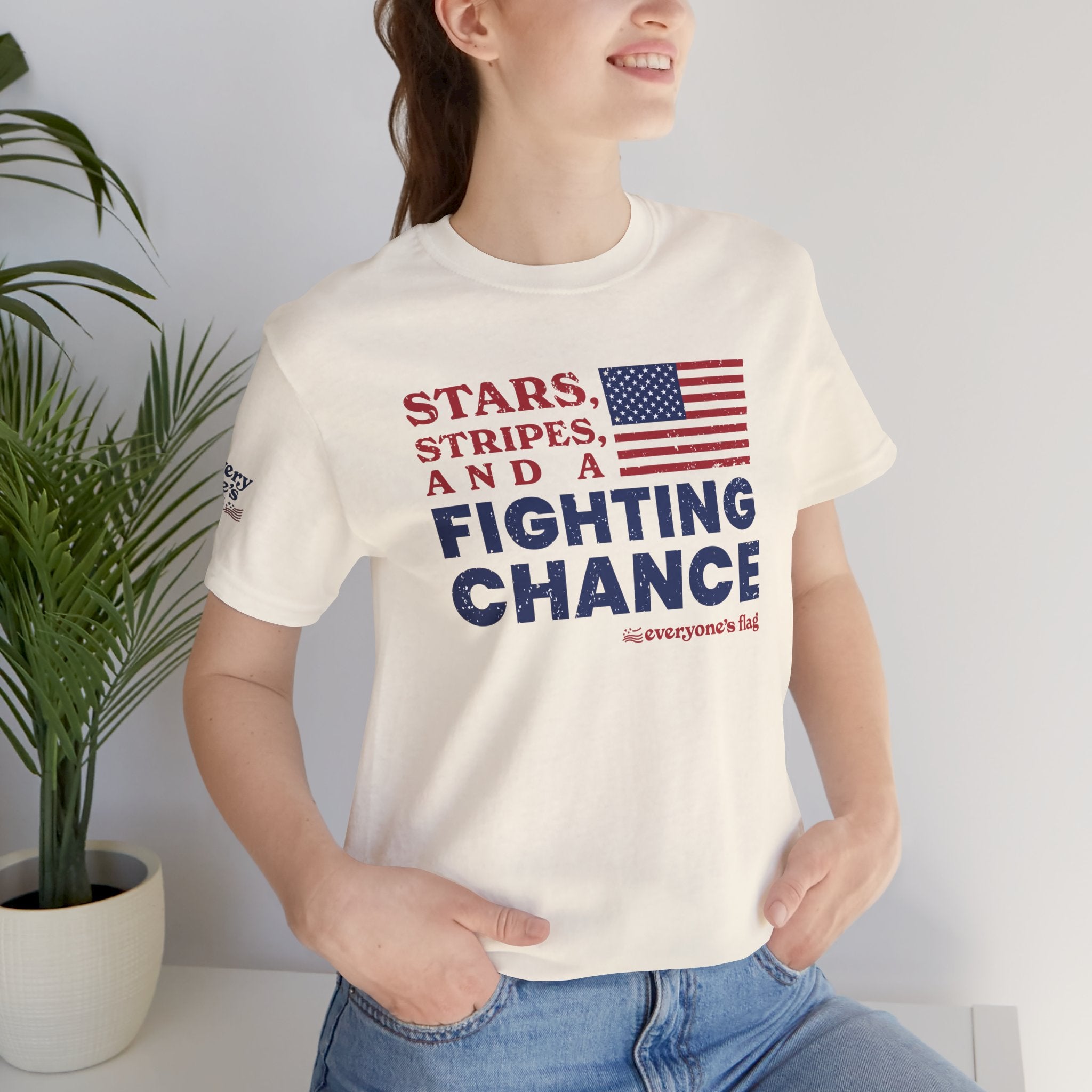 Fighting Chance Unisex Jersey Short Sleeve Tee - White