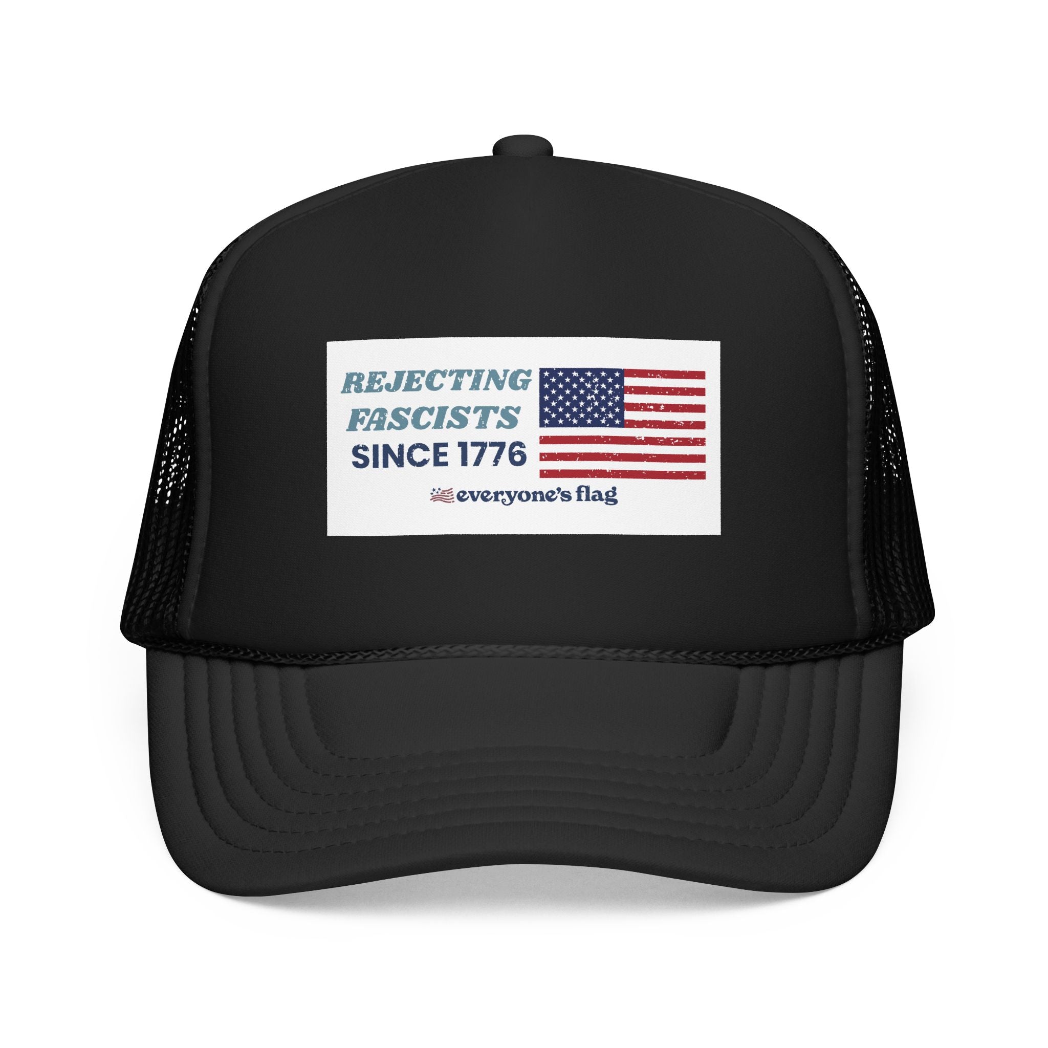 Resisting Fascists 250 yrs. Trucker Hat - White patch