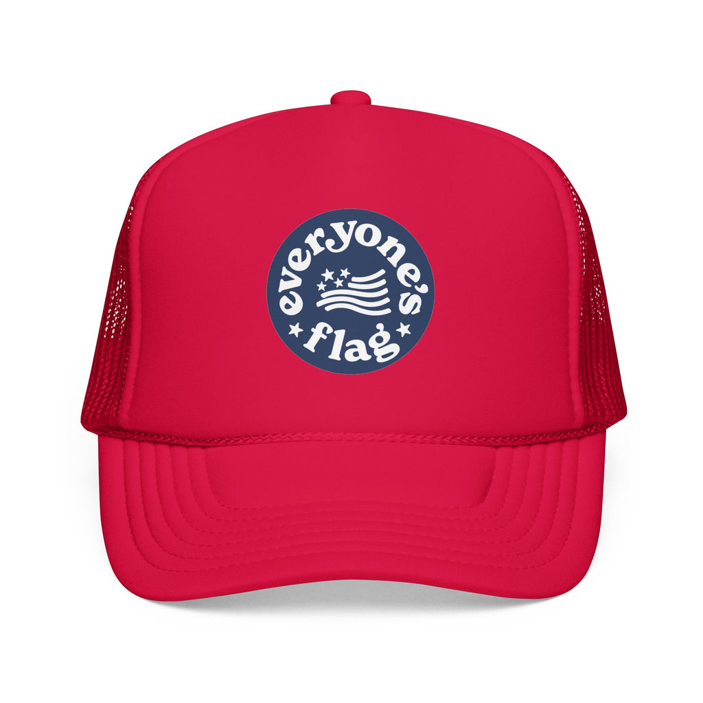 Vintage Trucker Hat - Peace Flag - Navy & Red