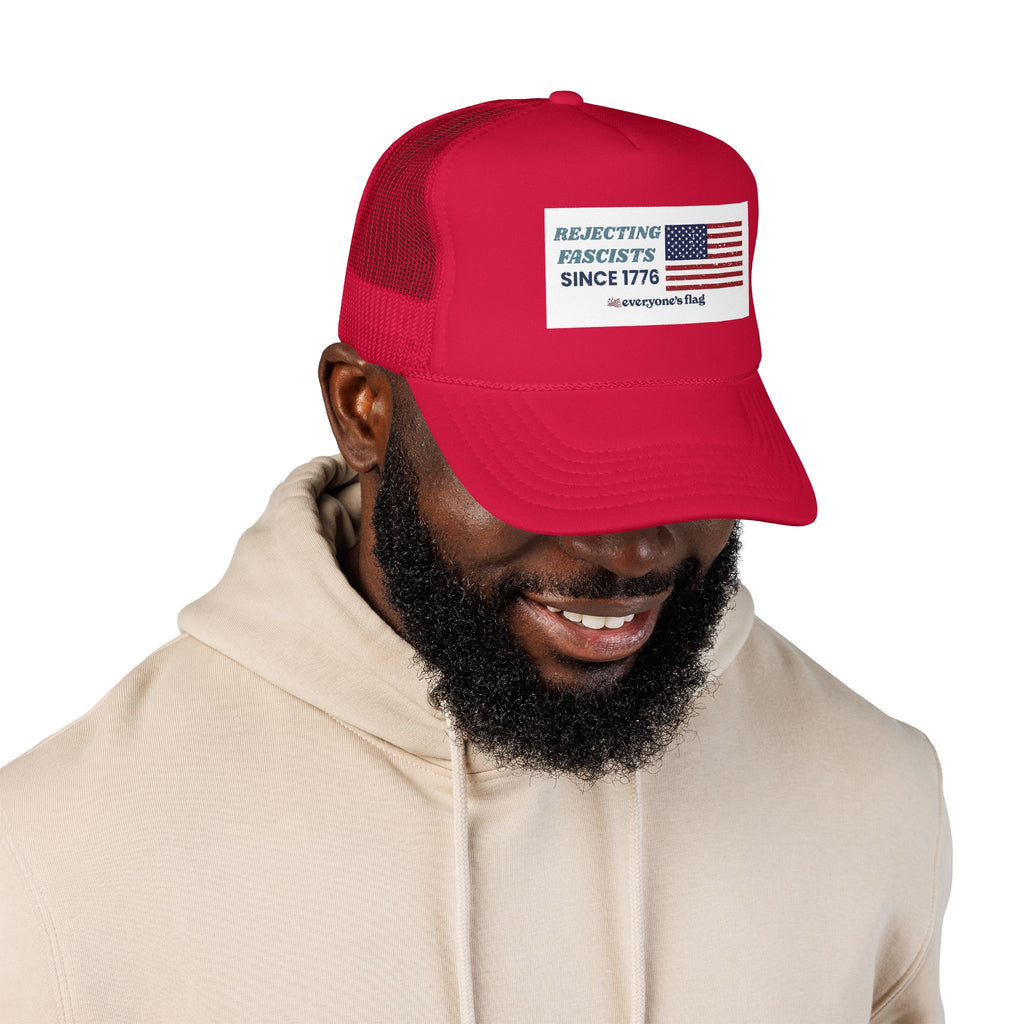 Resisting Fascists 250 yrs. Trucker Hat - White patch