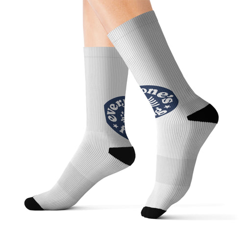 Flag patch Socks - White