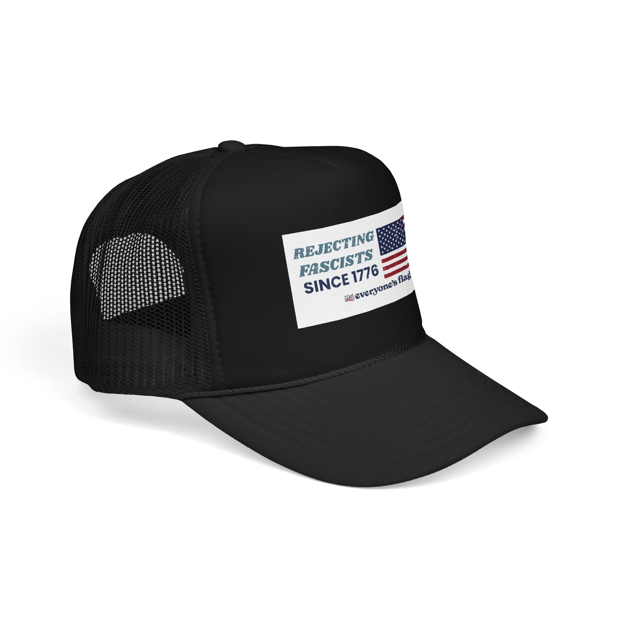 Resisting Fascists 250 yrs. Trucker Hat - White patch
