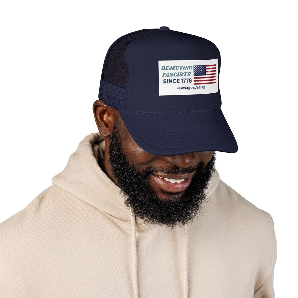 Resisting Fascists 250 yrs. Trucker Hat - White patch